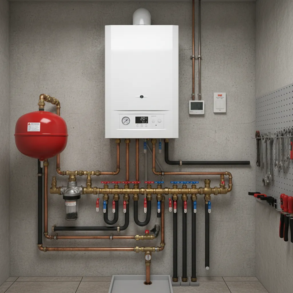 Old boiler removal and new boiler installation