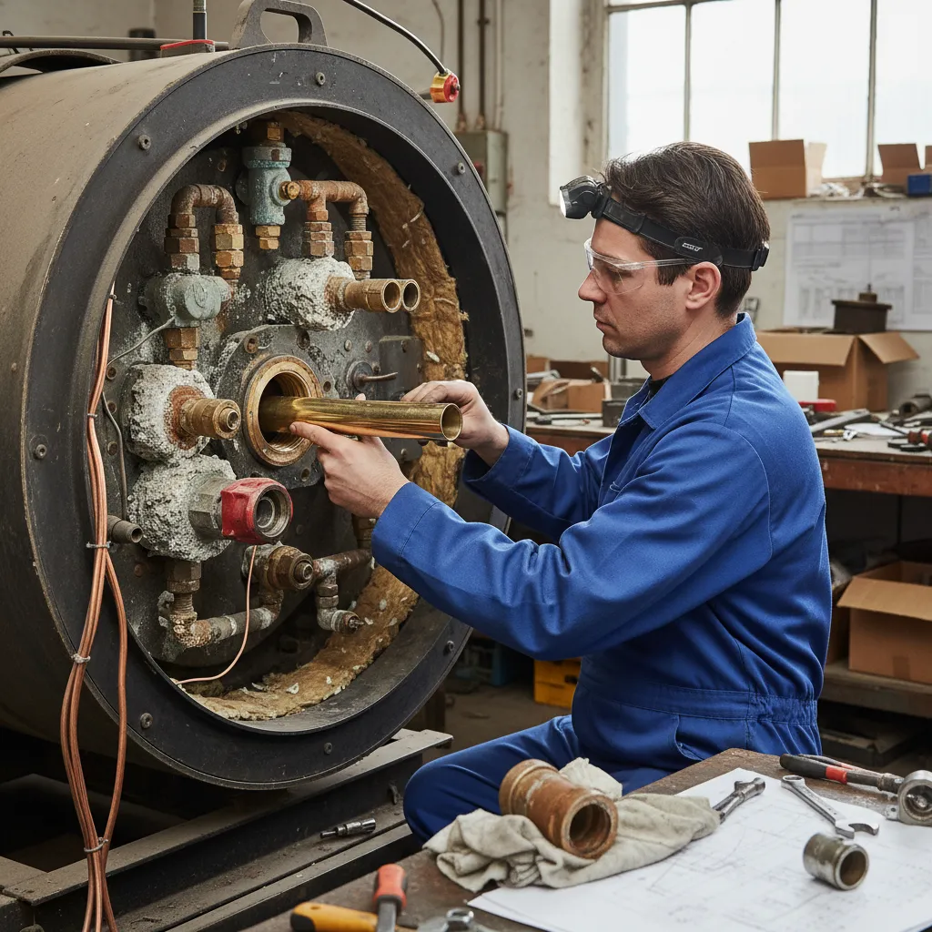 Boiler parts replacement technician